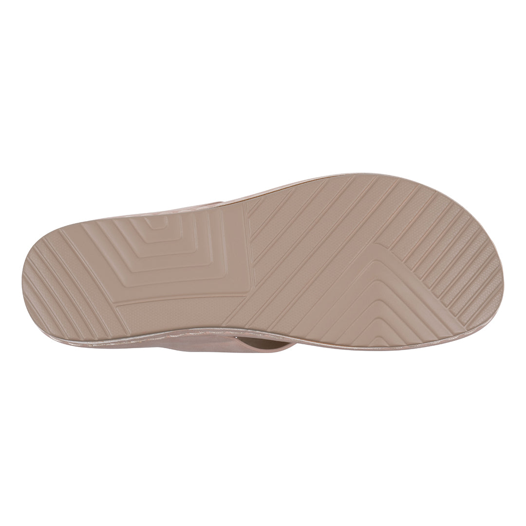 Women's Seli Thong Wedge Sandals with Gold Metallic Accent - Image 5