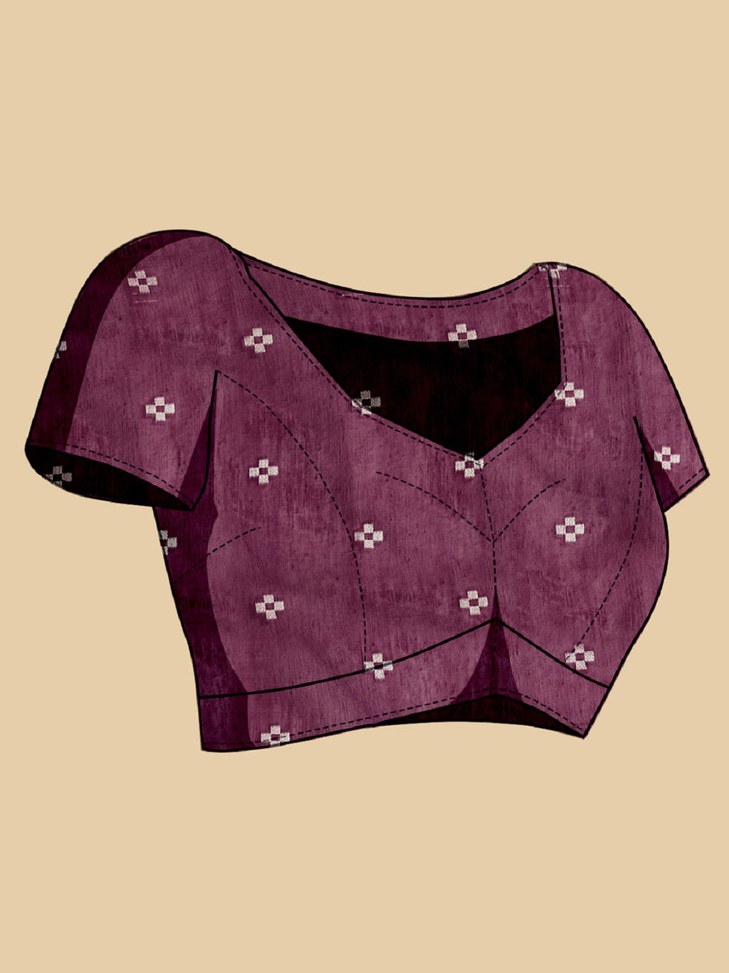 Dark Purple Soft Silk Banarsi Saree with Jari Weaving