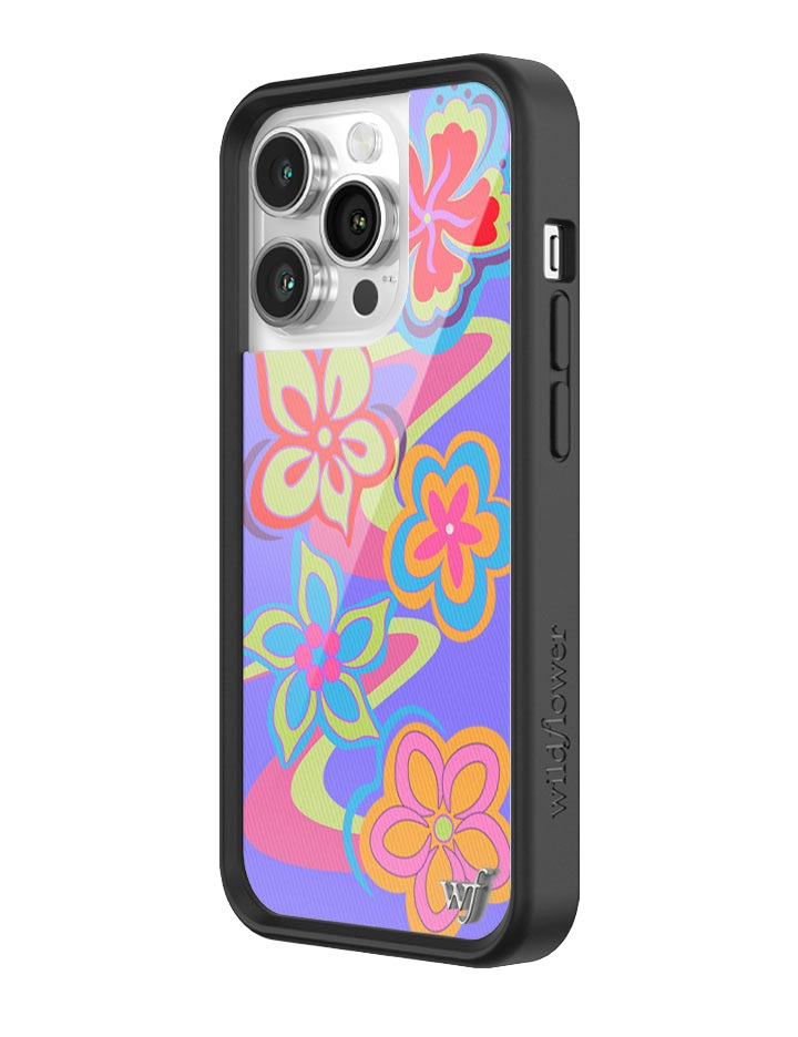 Surf's Up Floral Swirl iPhone Case with Protective Bumper - Image 12