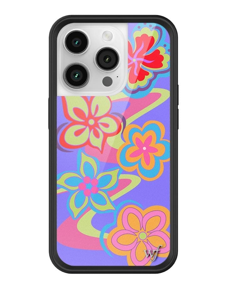 Surf's Up Floral Swirl iPhone Case with Protective Bumper - Image 9