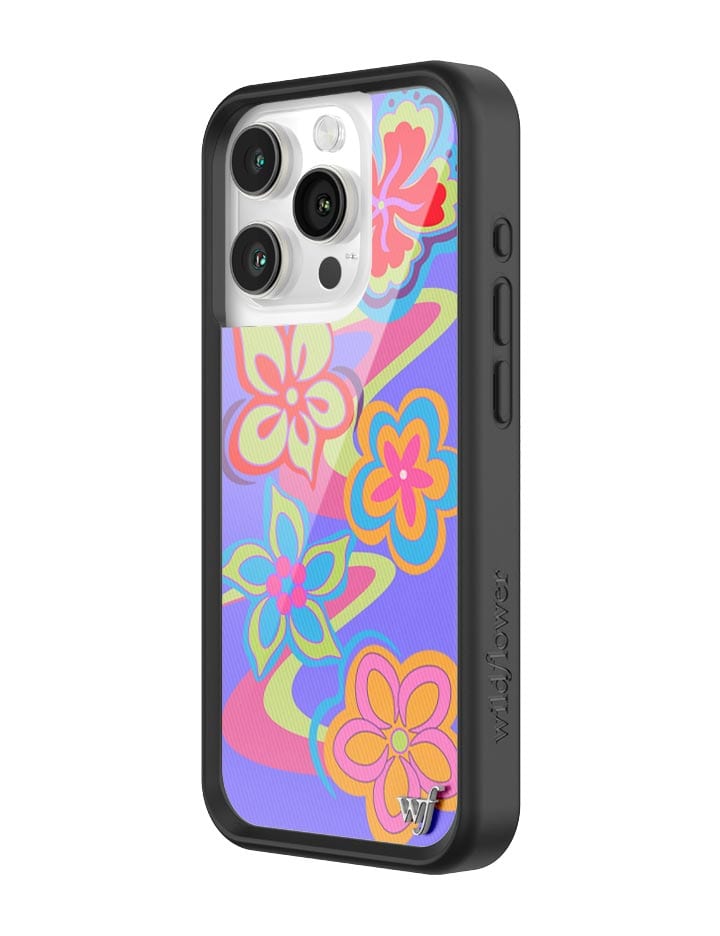 Surf's Up Floral Swirl iPhone Case with Protective Bumper - Image 6