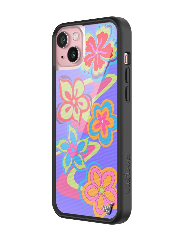 Surf's Up Floral Swirl iPhone Case with Protective Bumper - Image 4
