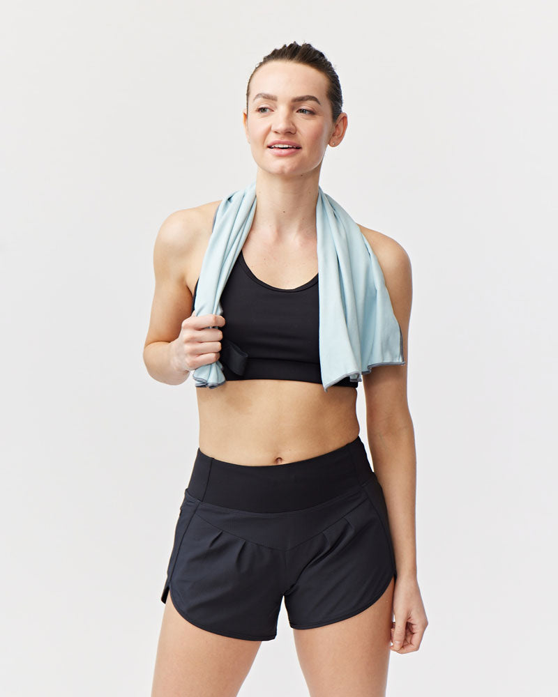 Sheva Women's High Rise Running Shorts with Liner and Zip Pocket - Image 2