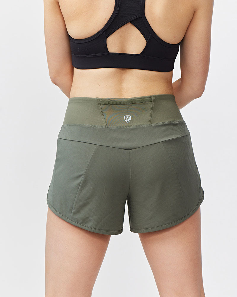 Sheva Women's High Rise Running Shorts with Liner and Zip Pocket - Image 10