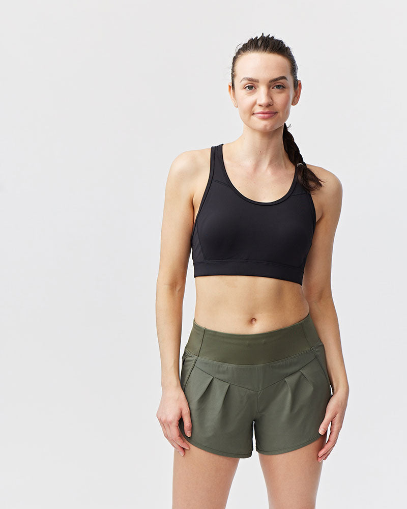 Sheva Women's High Rise Running Shorts with Liner and Zip Pocket - Image 9