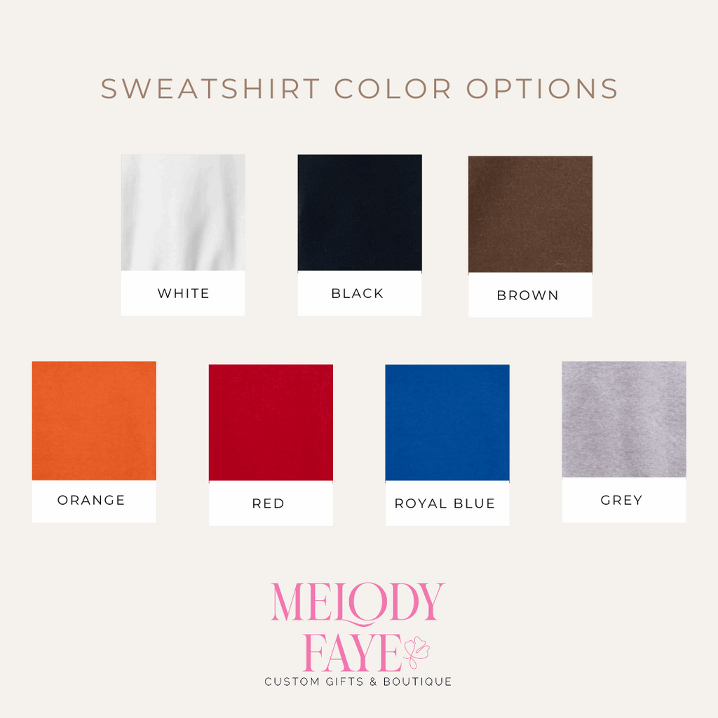 Custom Glitter Team Name Game Day Sweatshirts