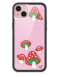 Shrooms iPhone Case with Pink Monogram and Mushroom Print