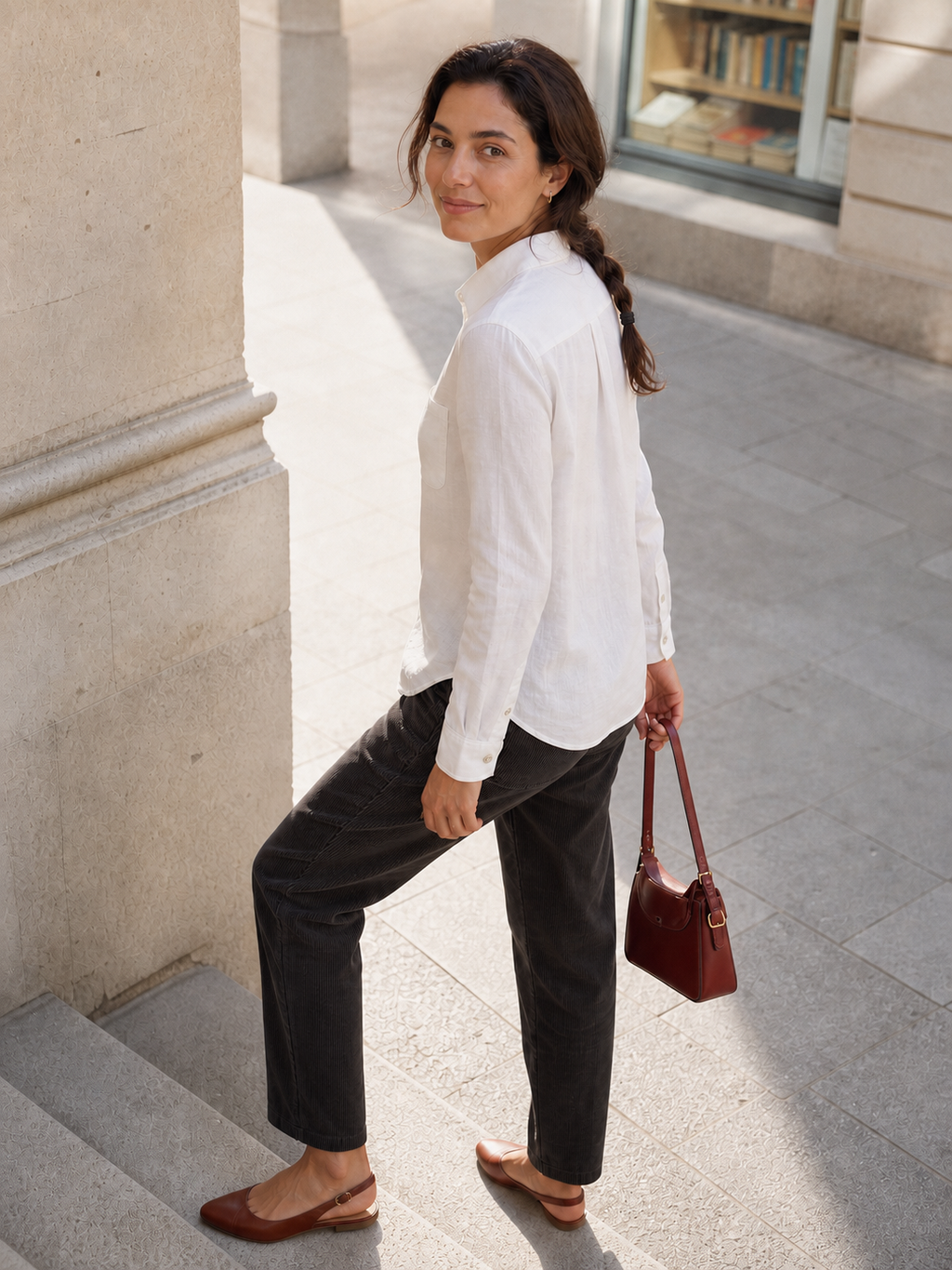 100% Linen Classic Shirt Top SAVANNAH