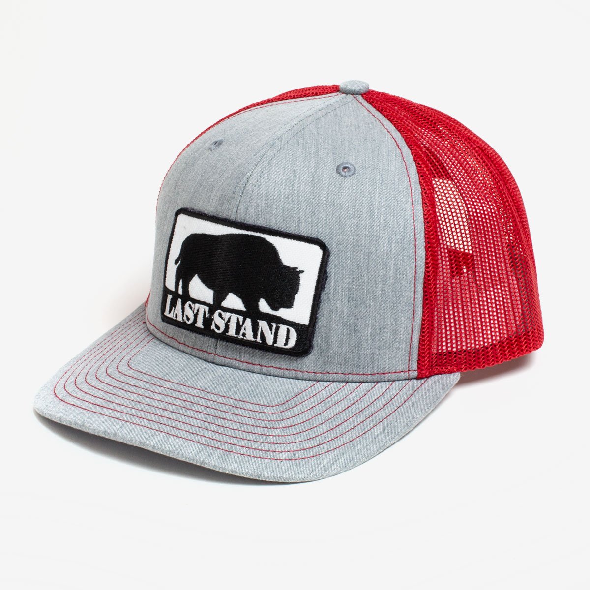 Bison Graphic Curved Bill Trucker Hat Mesh Snapback Cap