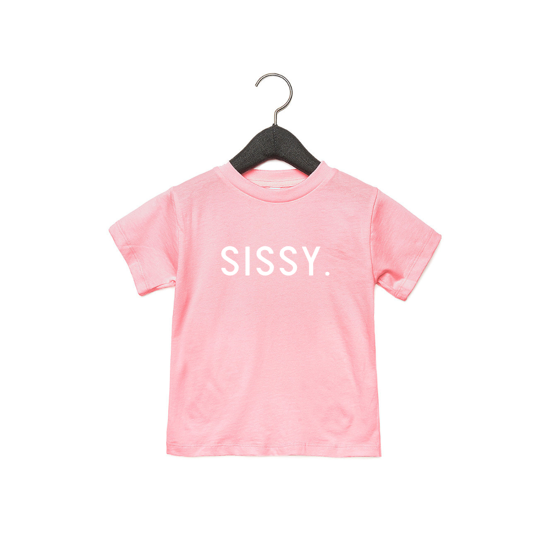 SISSY. Unisex Children's Crew Neck Tee in Dusty Rose