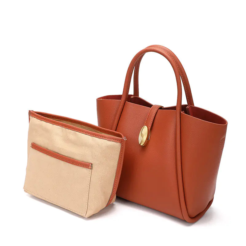 Large-capacity Leather Commuter One-shoulder Bag