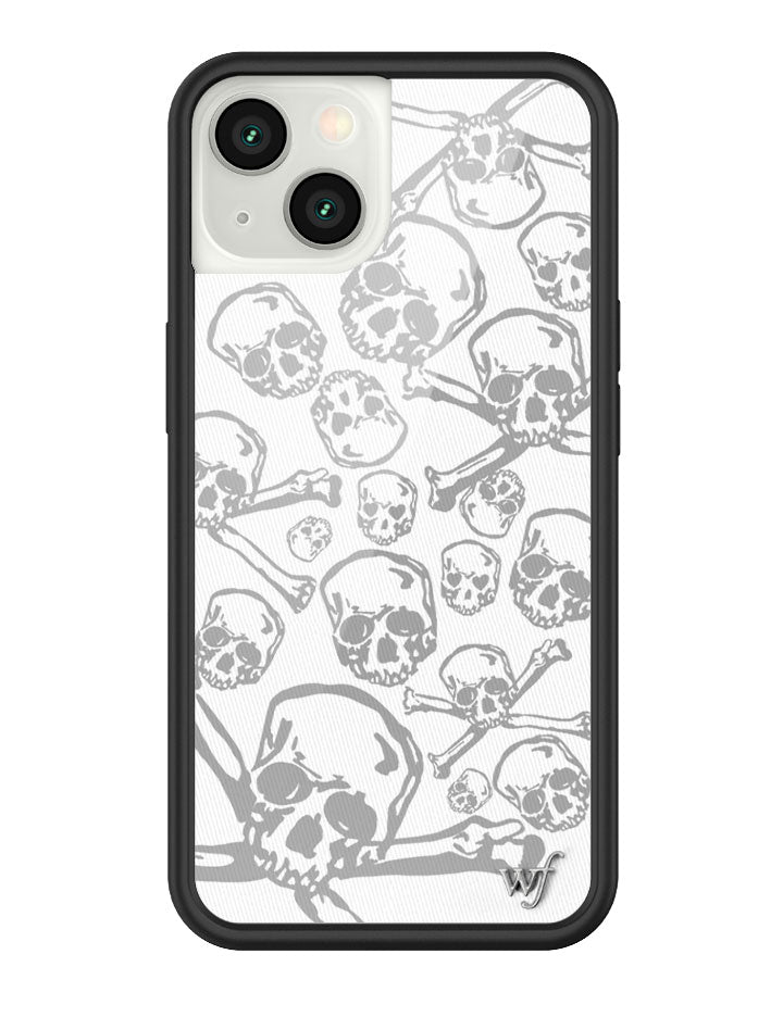 Skull and Crossbones iPhone Case with Black Protective Bumper - Image 34