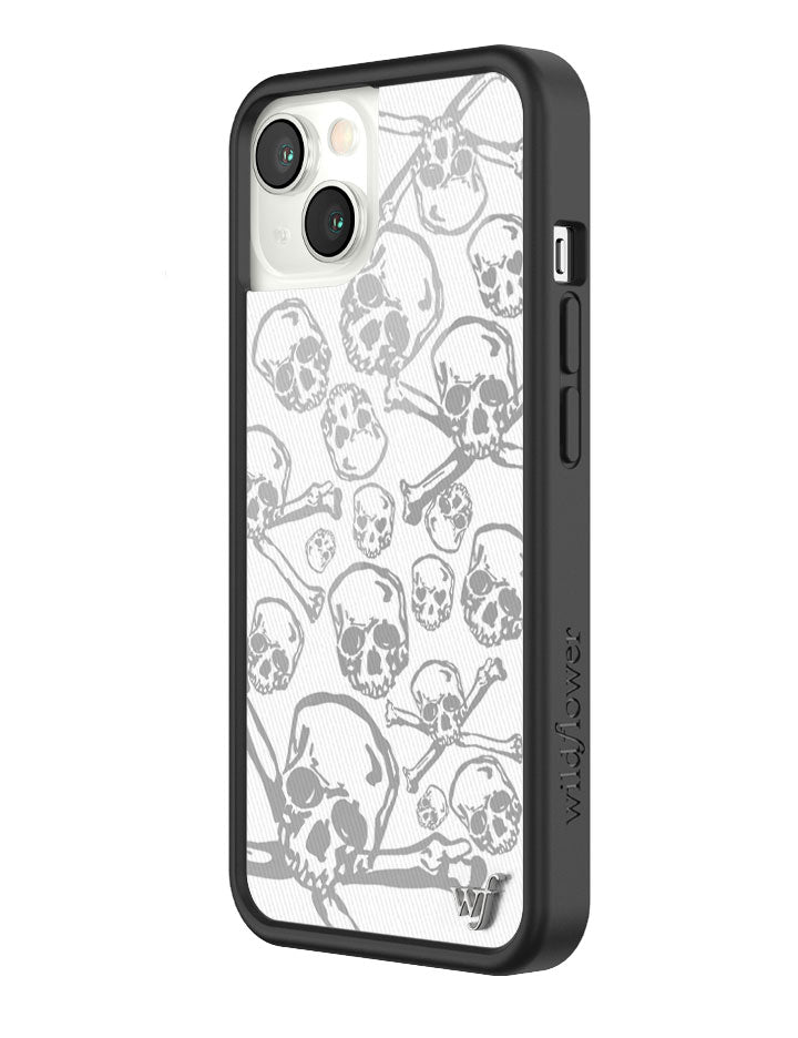 Skull and Crossbones iPhone Case with Black Protective Bumper - Image 35
