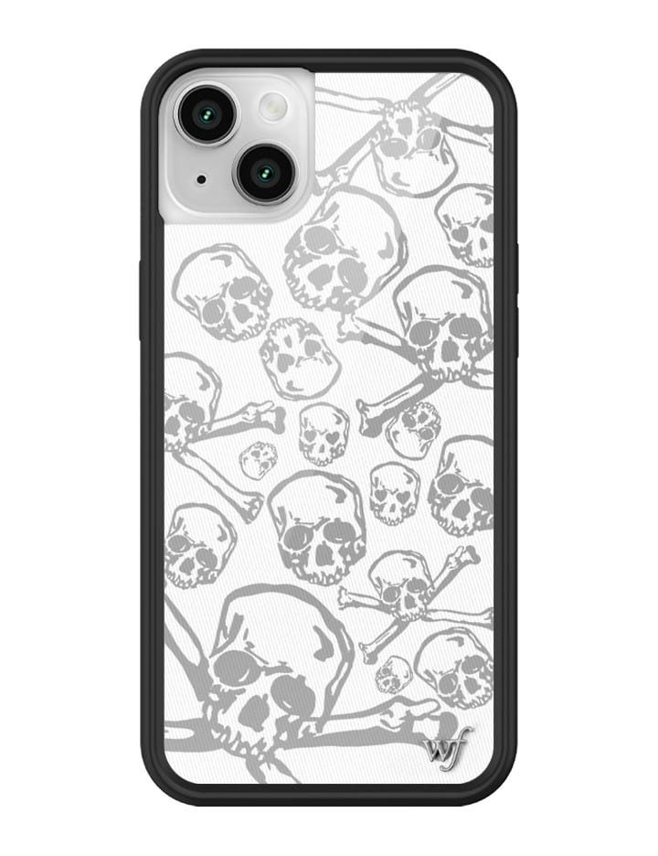 Skull and Crossbones iPhone Case with Black Protective Bumper - Image 32