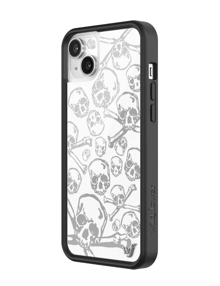 Skull and Crossbones iPhone Case with Black Protective Bumper - Image 33