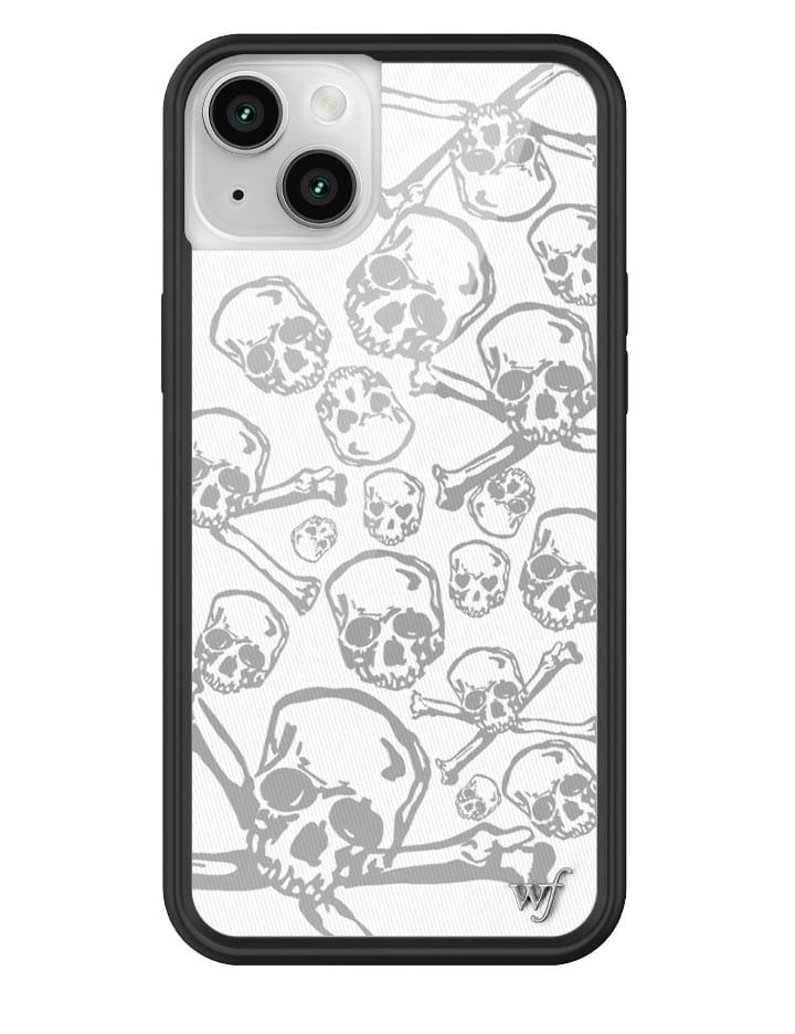 Skull and Crossbones iPhone Case with Black Protective Bumper - Image 28