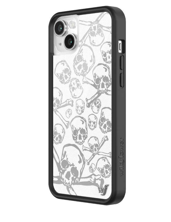 Skull and Crossbones iPhone Case with Black Protective Bumper - Image 29