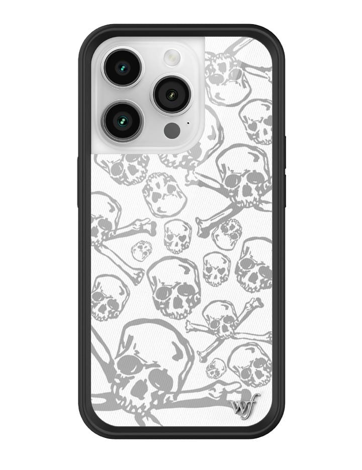 Skull and Crossbones iPhone Case with Black Protective Bumper - Image 30