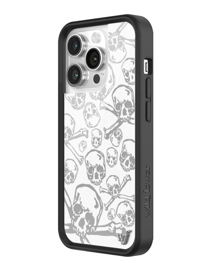 Skull and Crossbones iPhone Case with Black Protective Bumper - Image 31