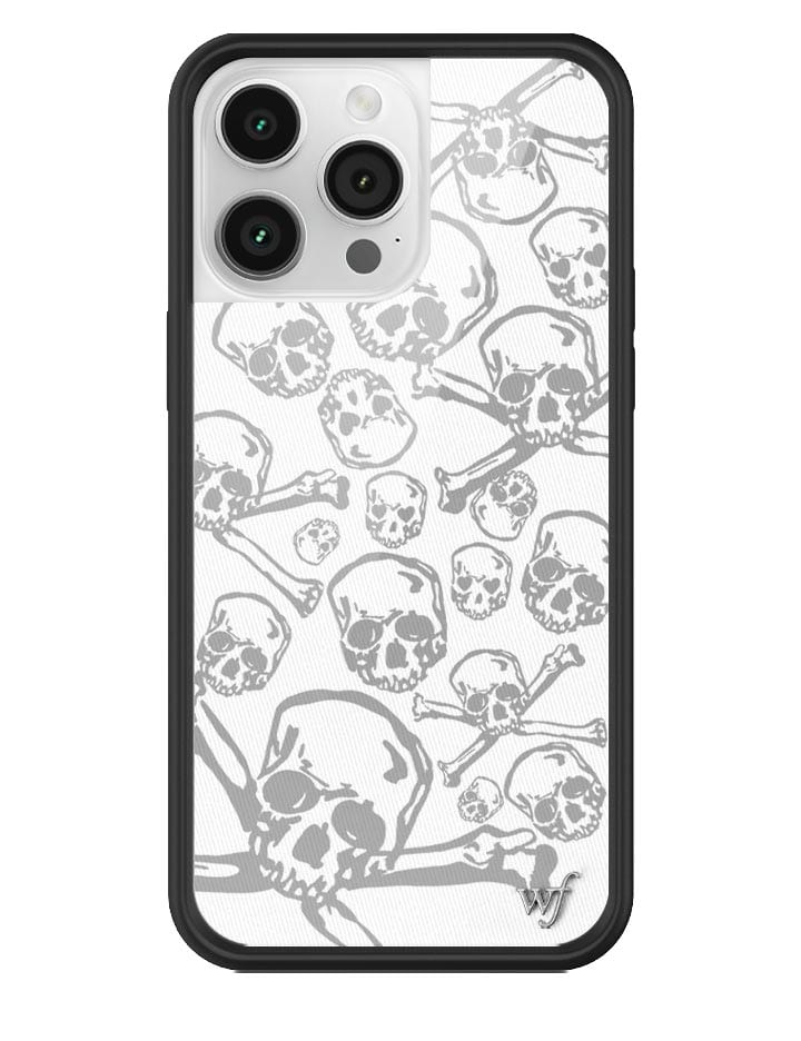 Skull and Crossbones iPhone Case with Black Protective Bumper - Image 26