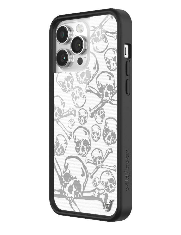 Skull and Crossbones iPhone Case with Black Protective Bumper - Image 27