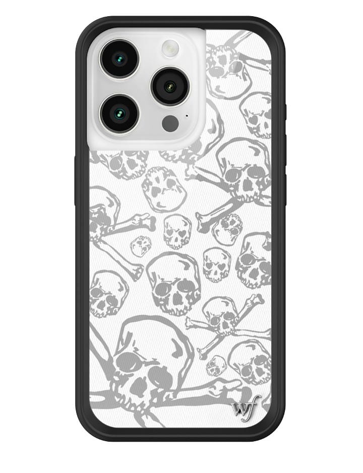 Skull and Crossbones iPhone Case with Black Protective Bumper - Image 22
