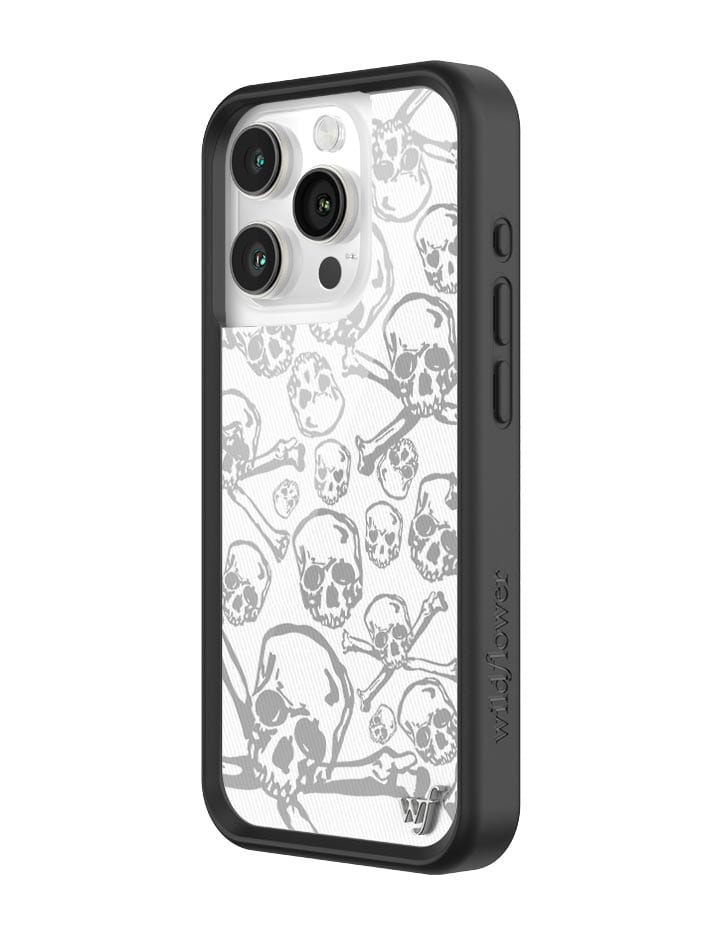 Skull and Crossbones iPhone Case with Black Protective Bumper - Image 23