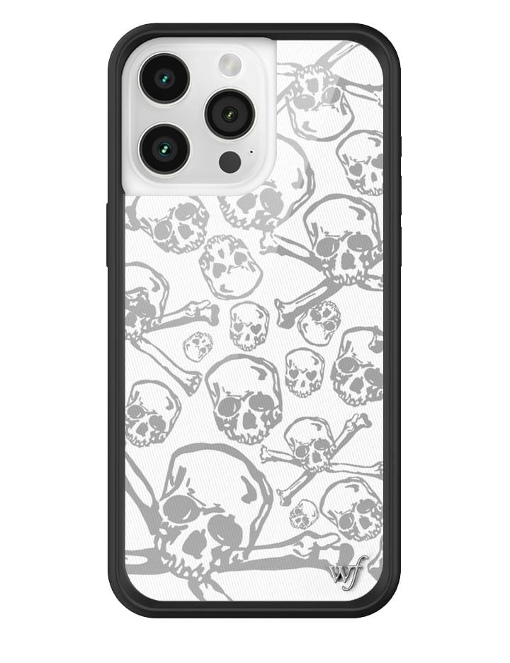 Skull and Crossbones iPhone Case with Black Protective Bumper - Image 18