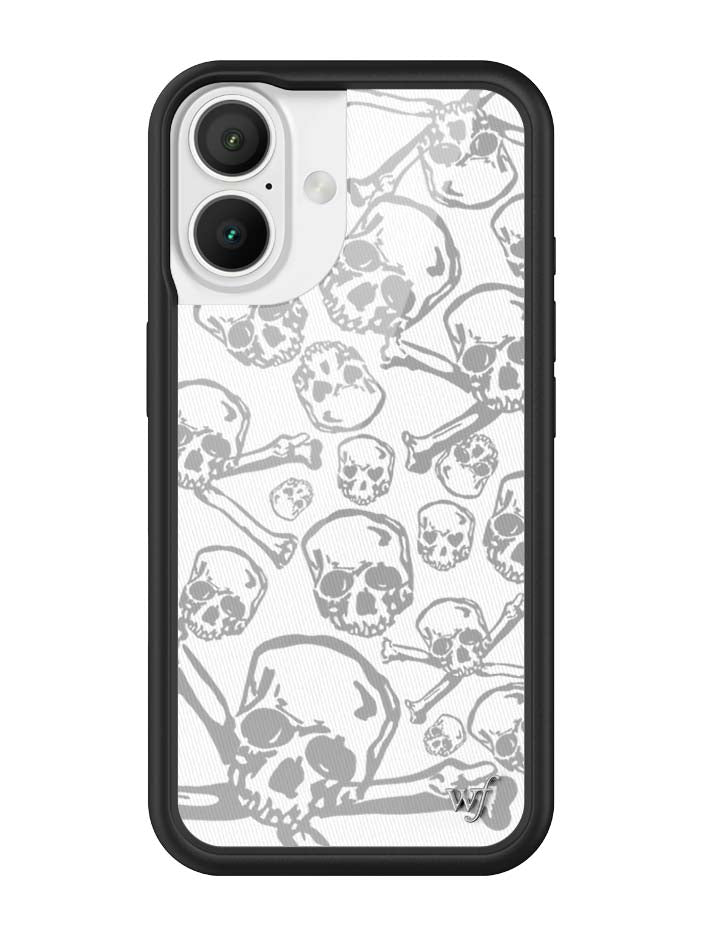 Skull and Crossbones iPhone Case with Black Protective Bumper - Image 16