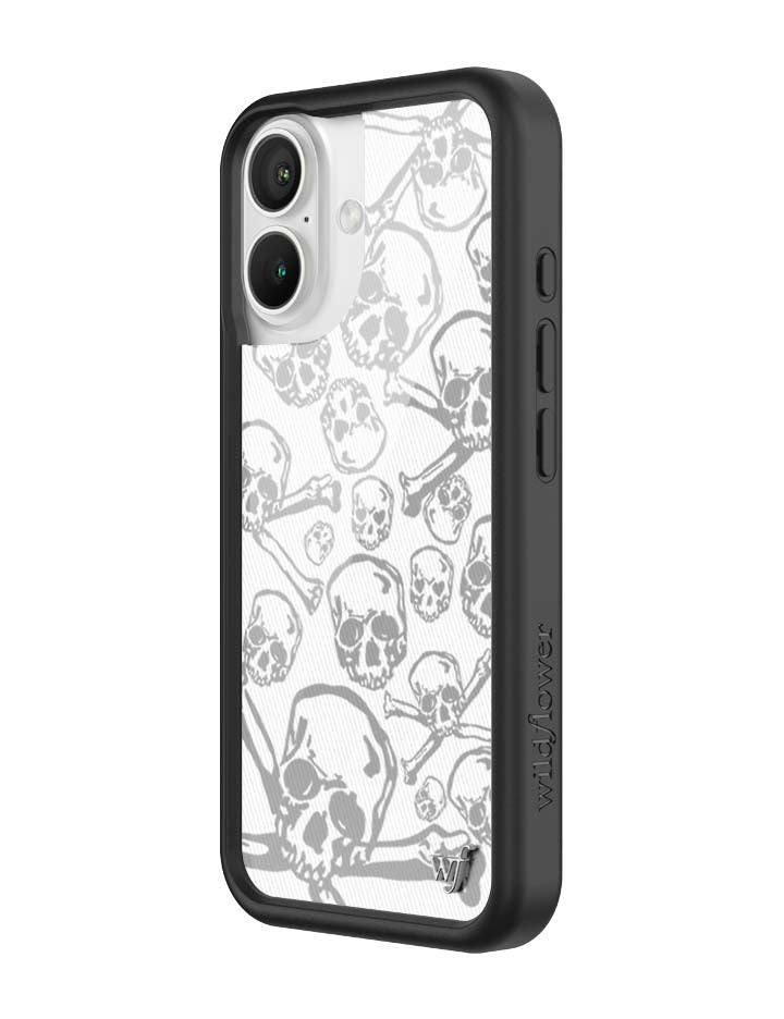 Skull and Crossbones iPhone Case with Black Protective Bumper - Image 17
