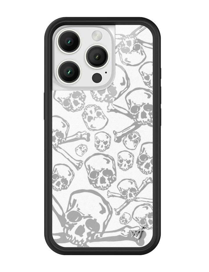 Skull and Crossbones iPhone Case with Black Protective Bumper - Image 14