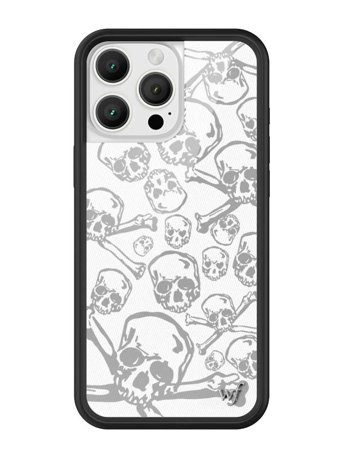 Skull and Crossbones iPhone Case with Black Protective Bumper - Image 10