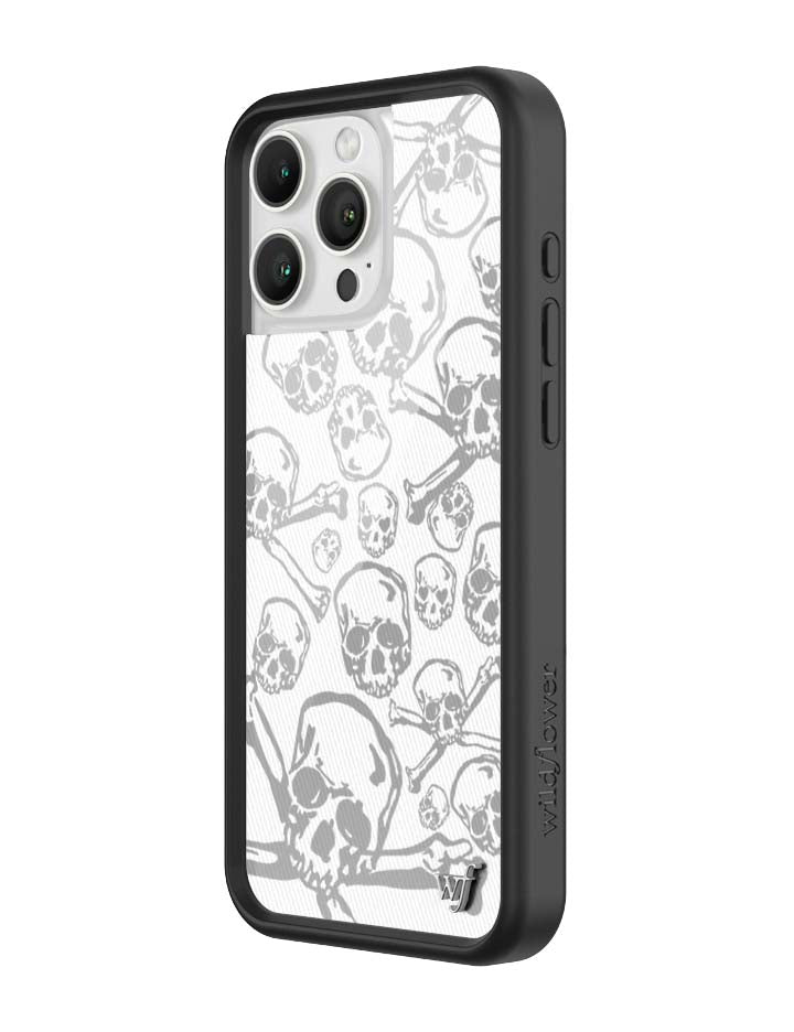 Skull and Crossbones iPhone Case with Black Protective Bumper - Image 11