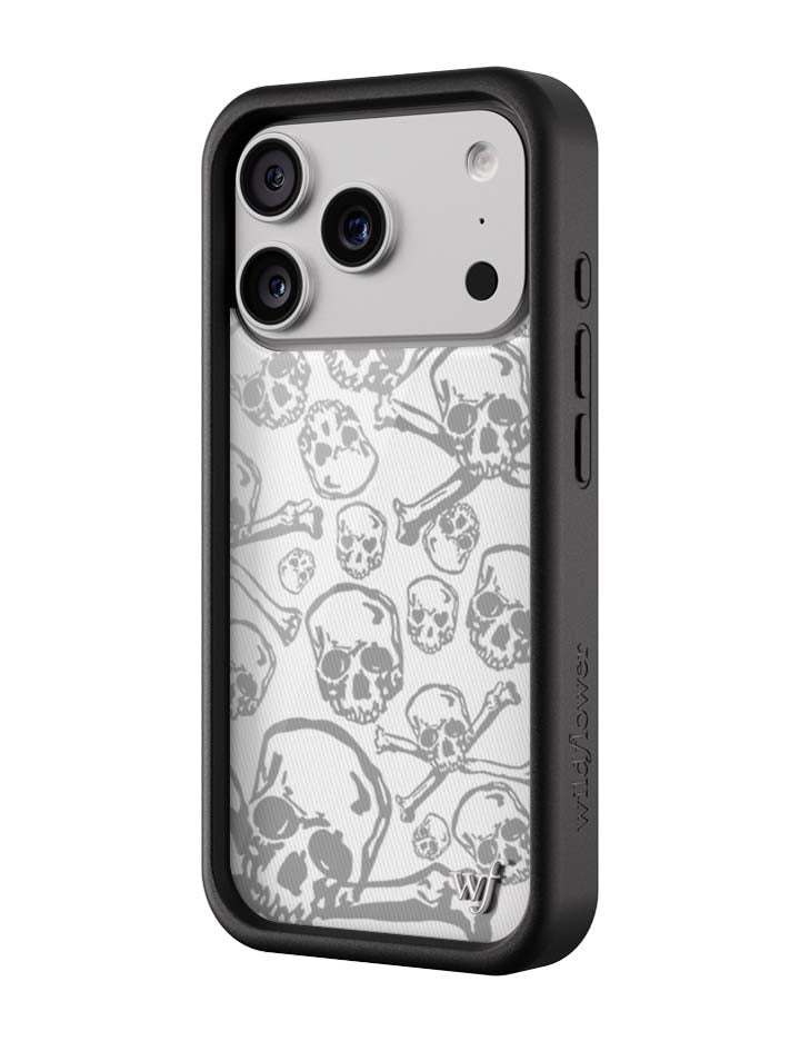 Skull and Crossbones iPhone Case with Black Protective Bumper - Image 5