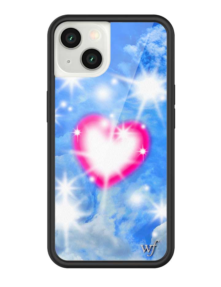 Sky Fantasy iPhone Case with Pink Heart Design and Cloud Print - Image 21