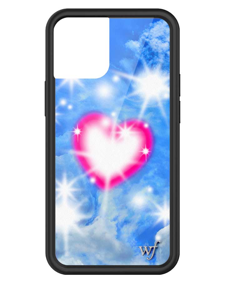 Sky Fantasy iPhone Case with Pink Heart Design and Cloud Print - Image 23