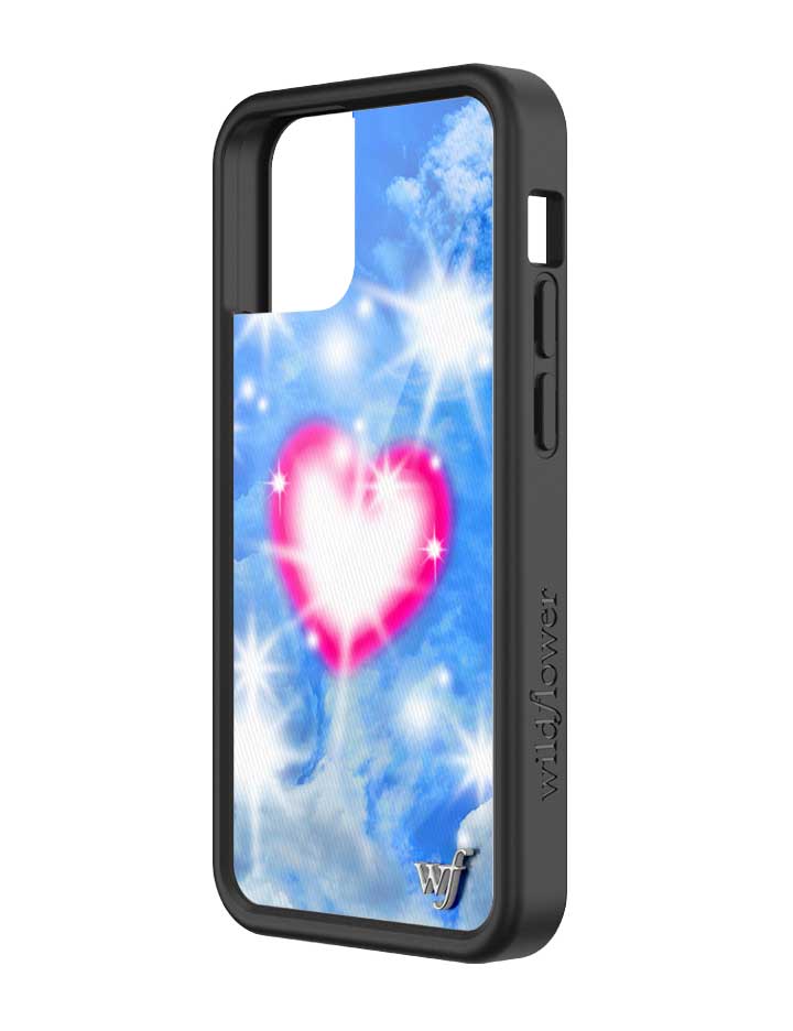Sky Fantasy iPhone Case with Pink Heart Design and Cloud Print - Image 24