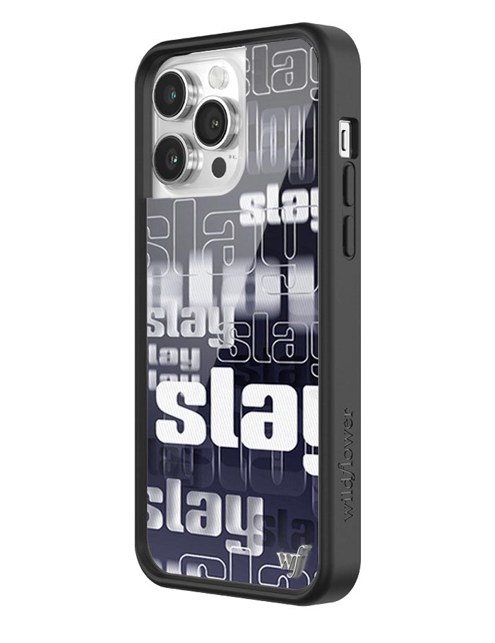Slay Typography iPhone Case with Black Protective Bumper - Image 2