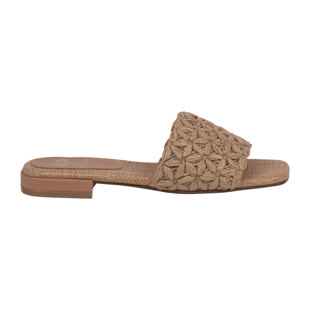 Women's Kendra Natural Woven Flat Sandals