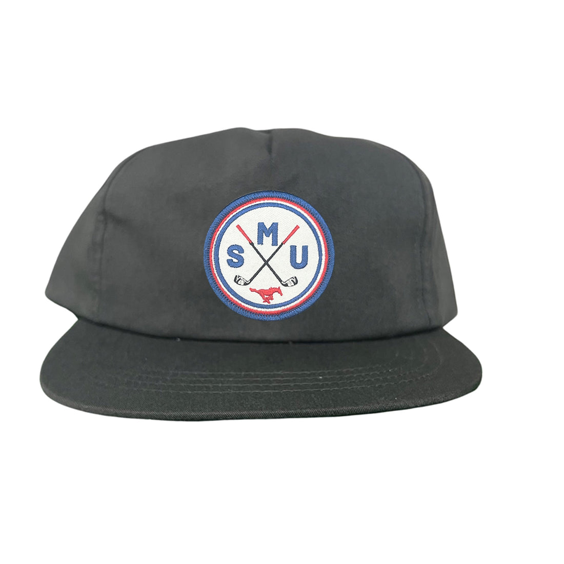 SMU Golf Circle Patch Curved Bill Mesh Snapback Hat