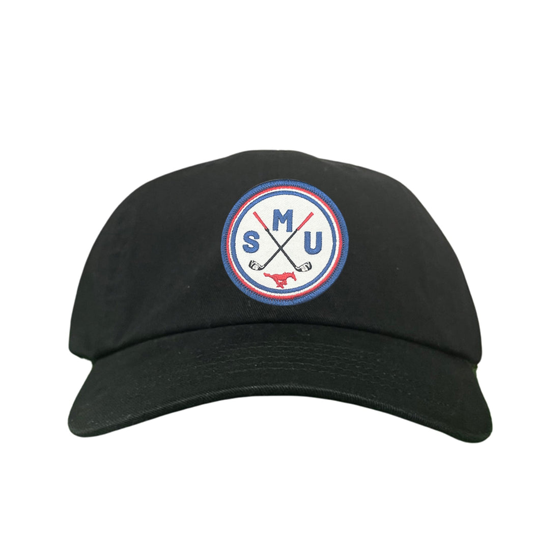 SMU Golf Circle Patch Curved Bill Mesh Snapback Hat