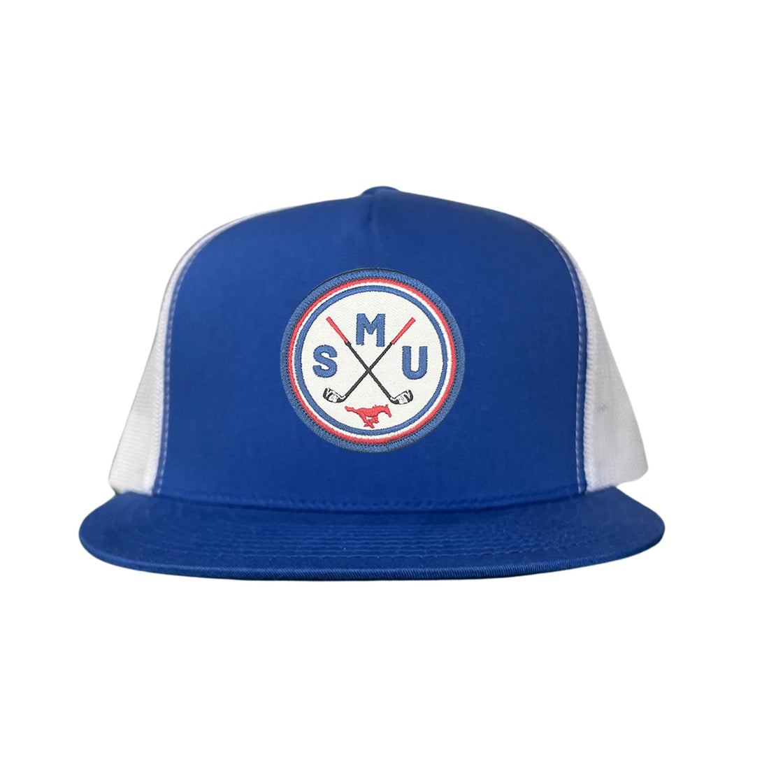 SMU Golf Circle Patch Curved Bill Mesh Snapback Hat