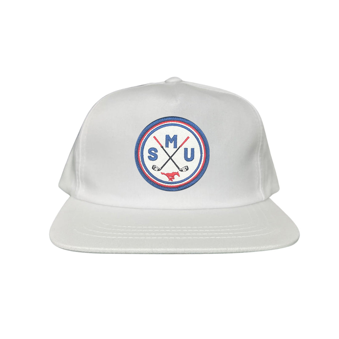 SMU Golf Circle Patch Curved Bill Mesh Snapback Hat