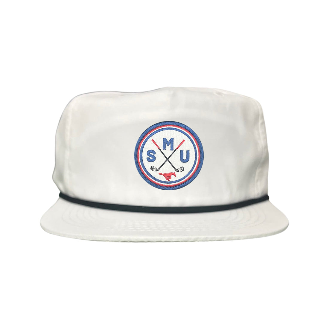 SMU Golf Circle Patch Curved Bill Mesh Snapback Hat