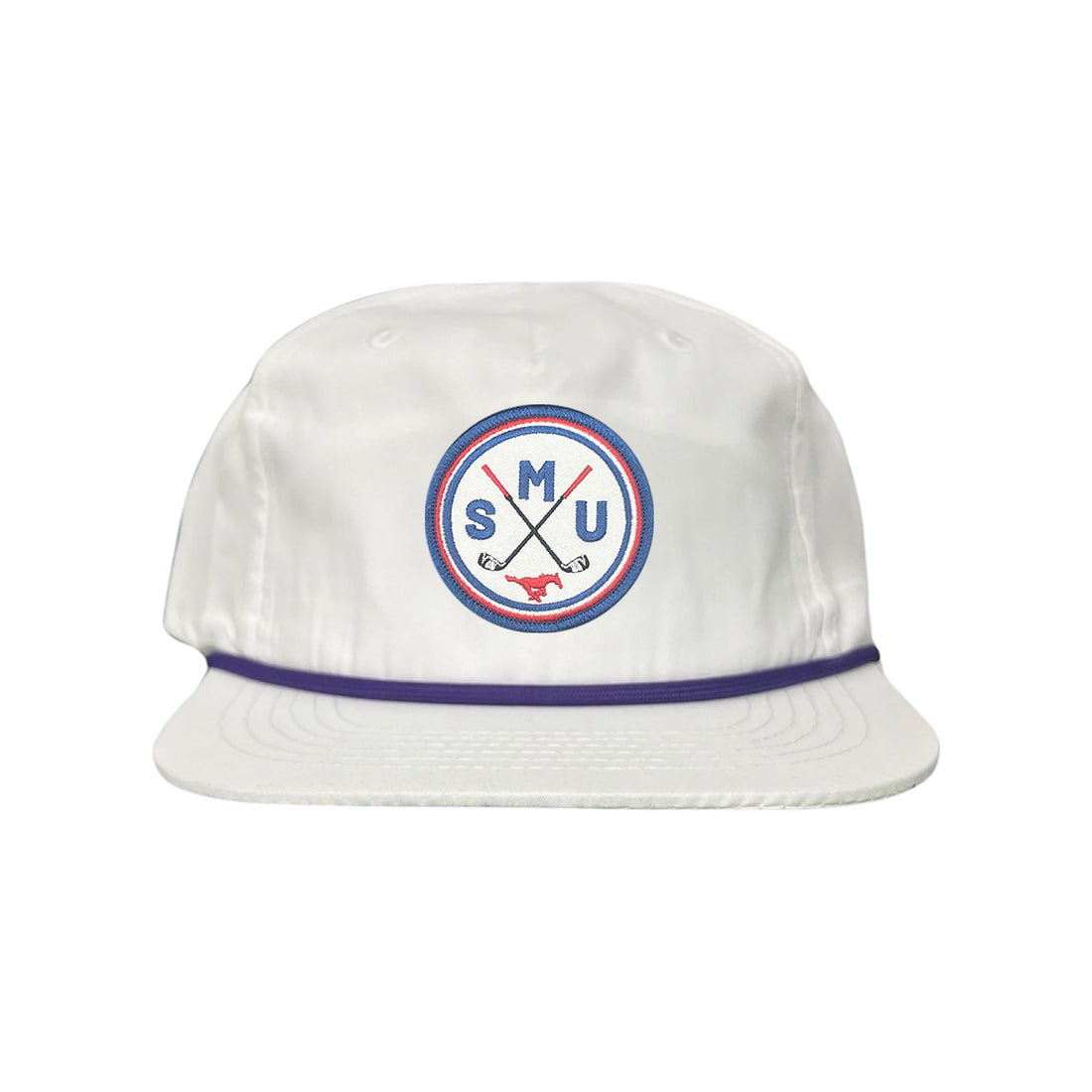 SMU Golf Circle Patch Curved Bill Mesh Snapback Hat