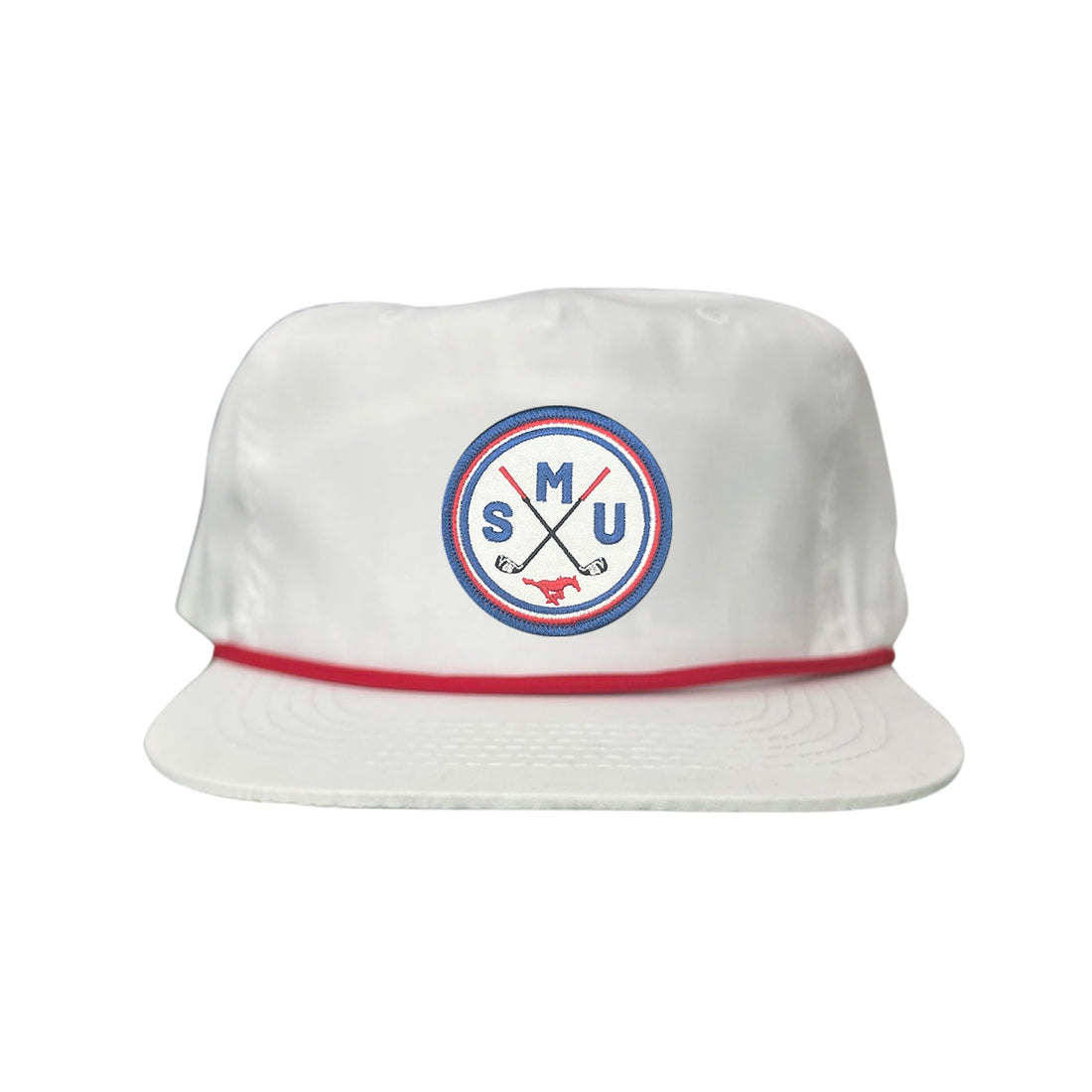SMU Golf Circle Patch Curved Bill Mesh Snapback Hat