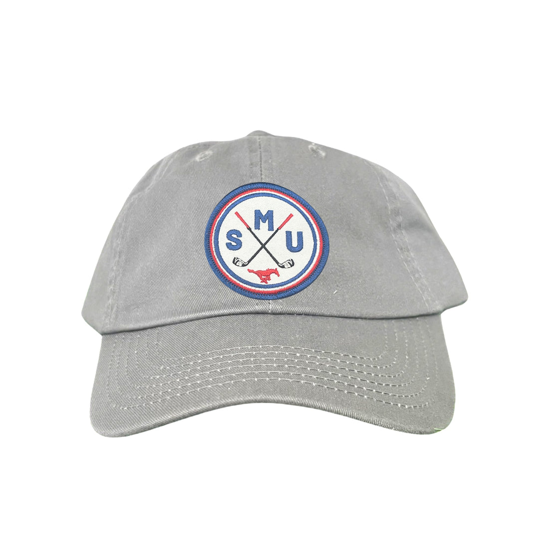 SMU Golf Circle Patch Curved Bill Mesh Snapback Hat