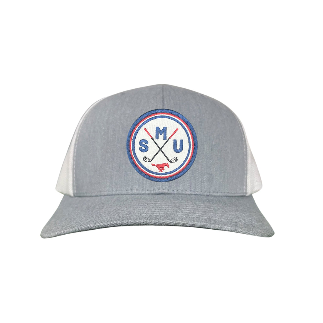 SMU Golf Circle Patch Curved Bill Mesh Snapback Hat