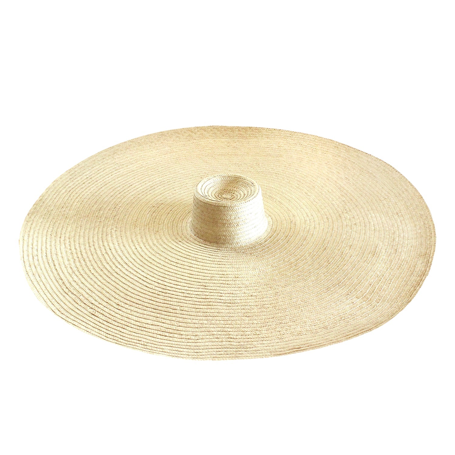 SOLANA Oversized Straw Hat in Natural Beige