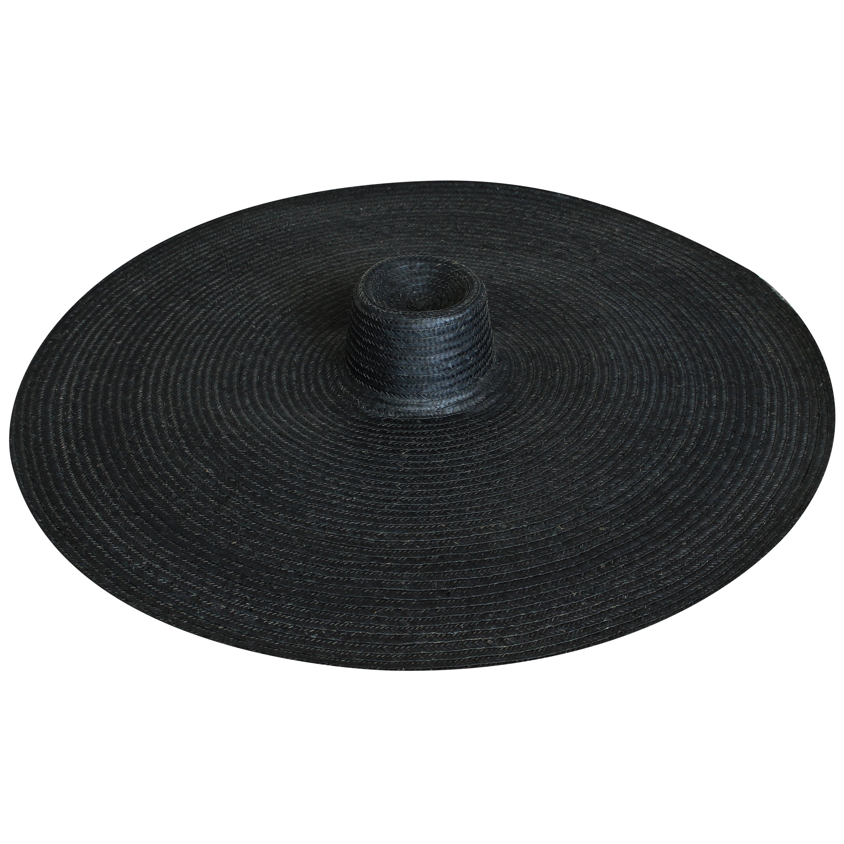 SOLANA Oversized Straw Hat In Black